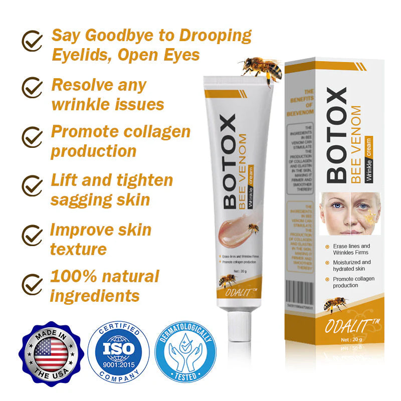(Made and Shipped from USA) 🧑⚕️ODALIT™ Botox Bee Venom Wrinkle Removal Cream- LAST DAY 70% OFF🔥