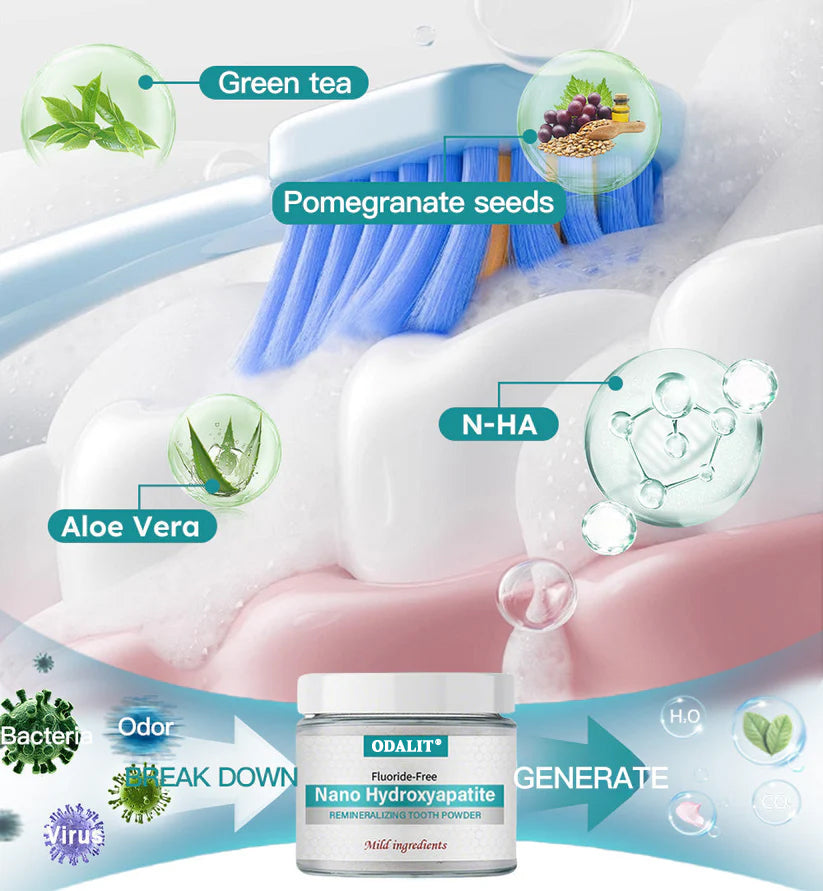 ✅Official Store |ODALIT® Nano-Hydroxyapatite Tooth Powder 🧑🏽⚕️