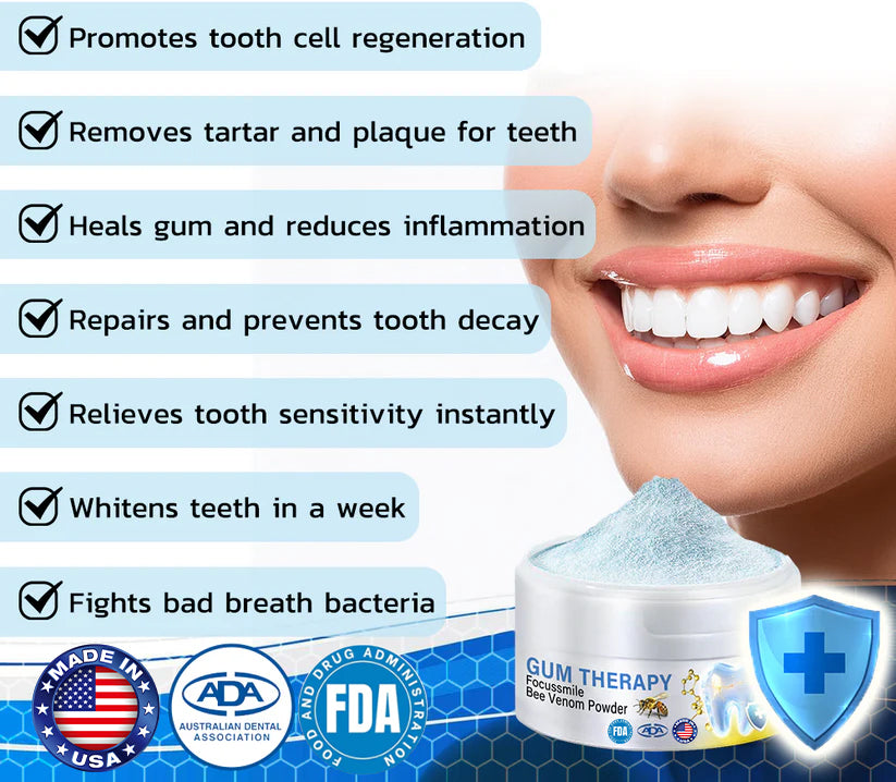 🏆ODALIT™ Focussmile Bee Venom Treatment Oral Powder 🦷(ADA Recommended)